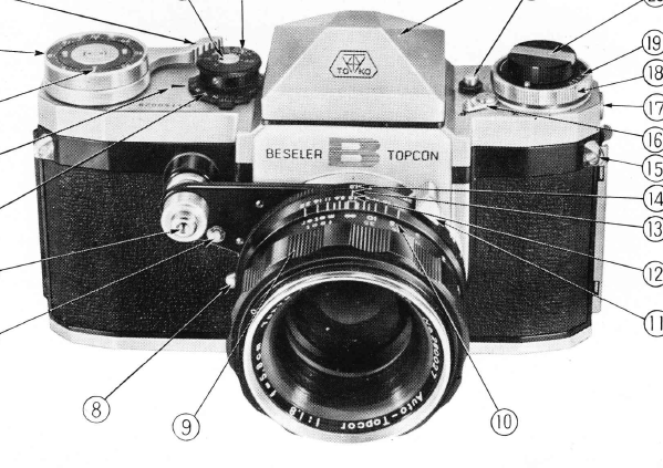 Beseler B Topcon camera