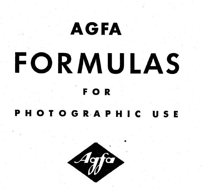 Agfa Forumlas 1938