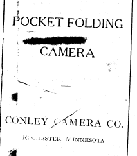 Conley Pocket Folding Camera