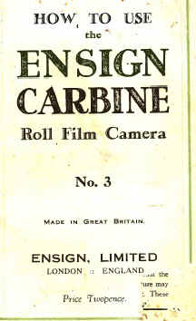 Ensign Carbine No. 3 camera