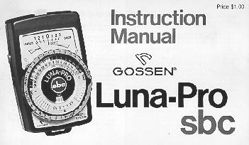 Gossen Luna-Pro sbc