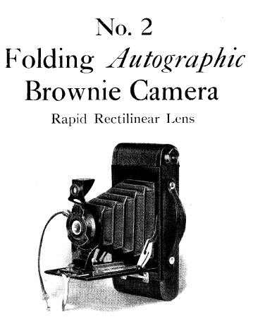 Kodak Brownie Folding Autographic No. 2 camera