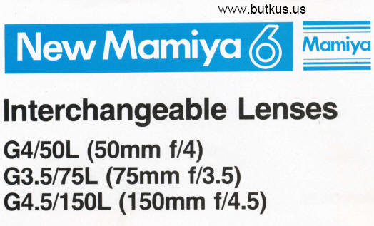 Mamiya 6 lenses