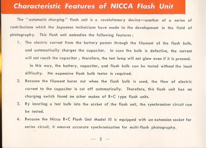NICCA B-C Flash Unit