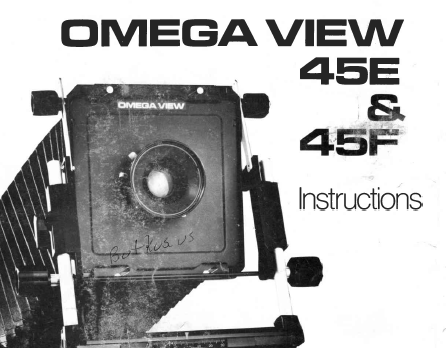 Omega View 45E / 45 F camera