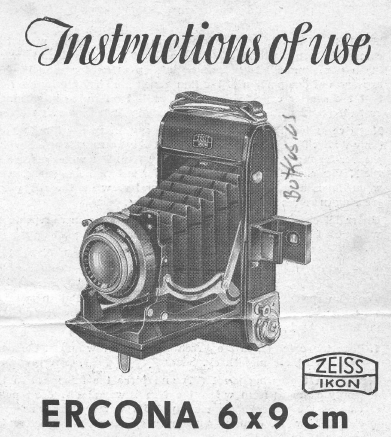 Zeiss Ikon Ercona 6x9 camera
