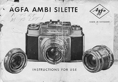 Agfa Ambi silette camera manual