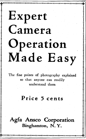 Agfa expert camera operation camera manual