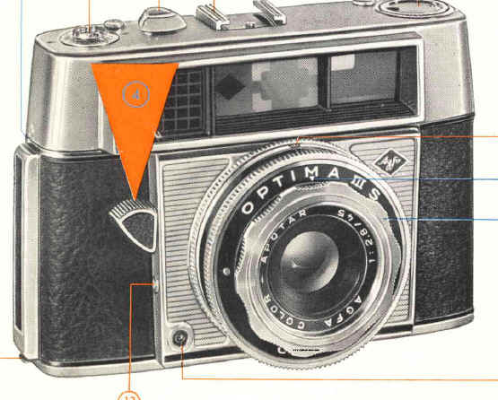 Agfa Optima II - III camera manual, Bedienungsanleitung