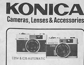 Konica Price Guide 1975 and 1982
