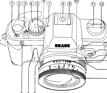Braun SR 2000 camera manual, Bedienungsanleitung