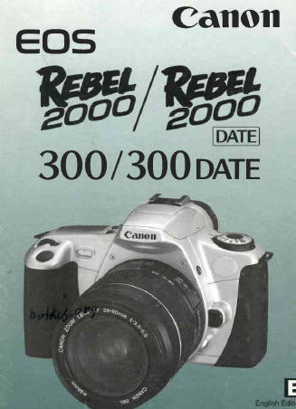 Canon EOS Rebel 2000 - EOS 300 camera instructions, Mode D'Emploi