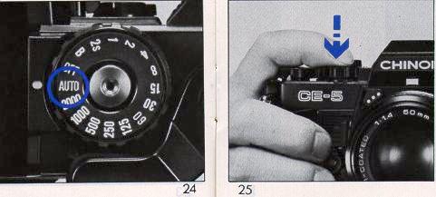 Cámara SLR Chinon CE-5 manual de instrucciones multi-idioma 