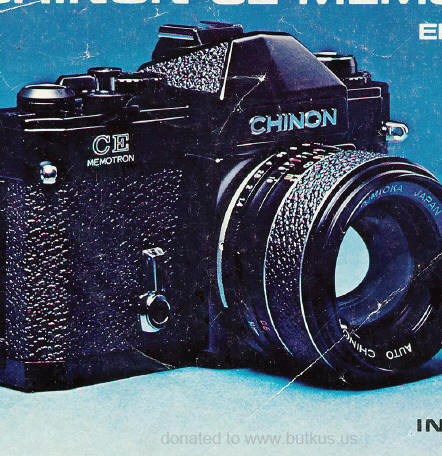 Chinon CEII-Menotrone camera instructions, Mode D'Emploi