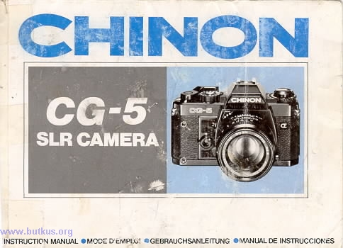 Cámara SLR Chinon CG-5 de cine libro guía de los propietarios Manual de instrucciones en 4 idiomas 
