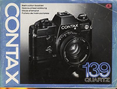 Contax 139 Quartz camera manual, Mode D'Emploi