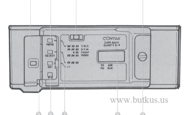 Contax Data Back D-4 Quartz instructions, Mode D'Emploi