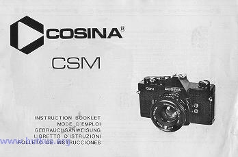 Cosina CSM camera instructions, Mode D'Emploi
