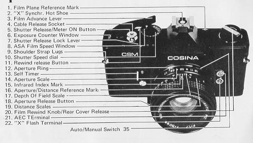 Cosina CS-2 camera instruction manual, user manual, PDF instruction manual