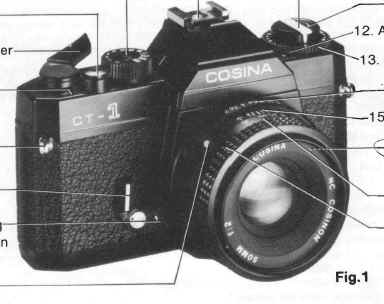 Cosina CT-1 camera manual, Manual de Instrucciones