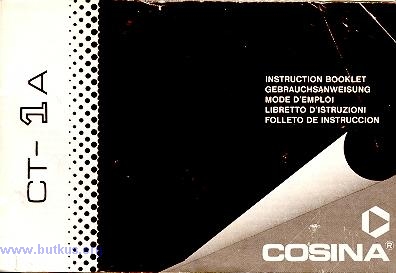 COSINA CT-1A camera manual