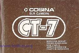 Cosina CT-7 camera manual