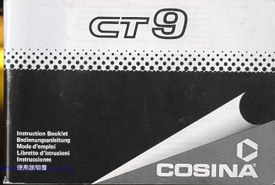 Cosina CT9 camera manual