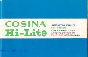 Cosina Hi-Lite camera instructions