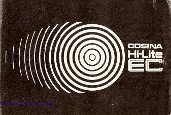 Cosina Hi-Lite EC camera instructions