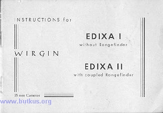 EDIXA I instructions, EDIXA II manual