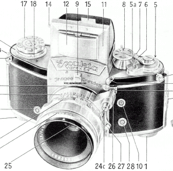 Exakta varex IIB instrucciones-texto germano-Classic-camera-Store 