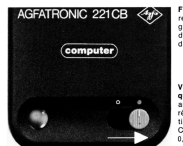 Agfa Agfatronic 221CB instructions, Gebruiksaanwijzing