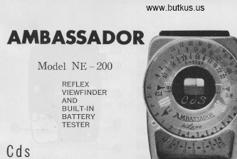 Ambassador NE-200 exposure meter