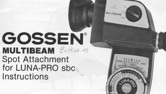 Gossen Light Meters