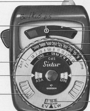 Gossen sixtar meter Bedienungsanleitung. Mode D'Emploi