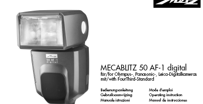 Metz Mecablitz 50 AF-1 instructions, instrucciones para el uso