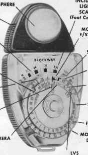 Sekonic Brockway Exposure Meter instruction manual, user manual, free