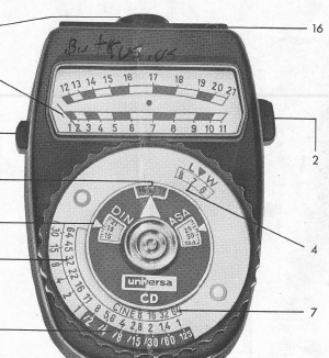 Universa CD Exposure Meter