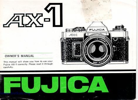 Duiker Uitputten diamant Fujica AX-1 camera manual, instruction manual, Porst CR-3