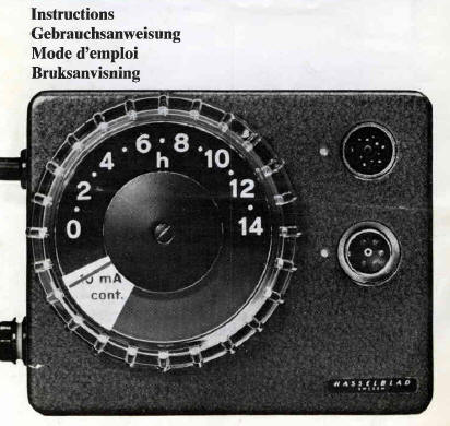 Hasselblad Recharge Unit III instructions, Mode D'Emploi