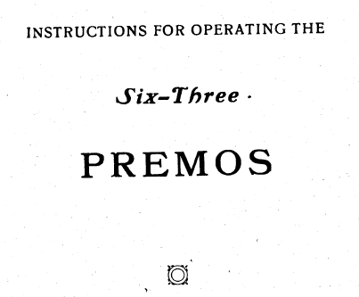 Kodak Premos Six-Three camera