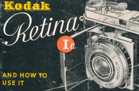 Kodak Retina Ia camera manual, Bedienungsanleitung