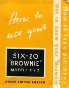 Six-20 Brownie model C & D instructions
