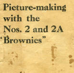 &nbsp;Kodak Brownie No. 2 and 2A instructions