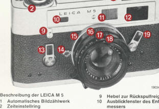 DEUTSCH Anleitung Leica M5 Leitz Gebrauchsanweisung Bedienungsanleitung 