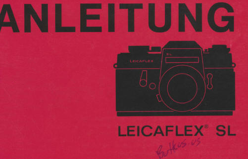 Leica Leicaflex SL/Leica FLEX SL manuale d'uso/Istruzioni d'uso 