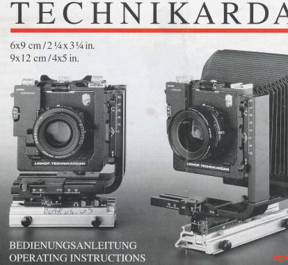 Linhof TECHNIKARDAN S camera manual, Bedienungsanleitung