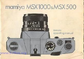 Mamiya MSX1000 & MSX500 camera