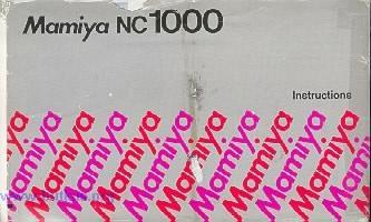 Mamiya NC1000/1000s camera instructions