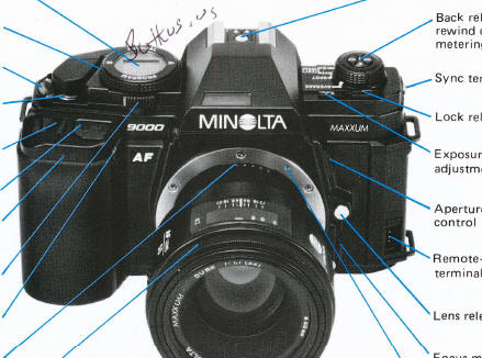Minolta Maxxum 9000 camera